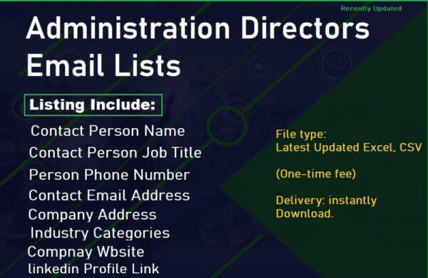 Administration Directors Email list management Lists Trial