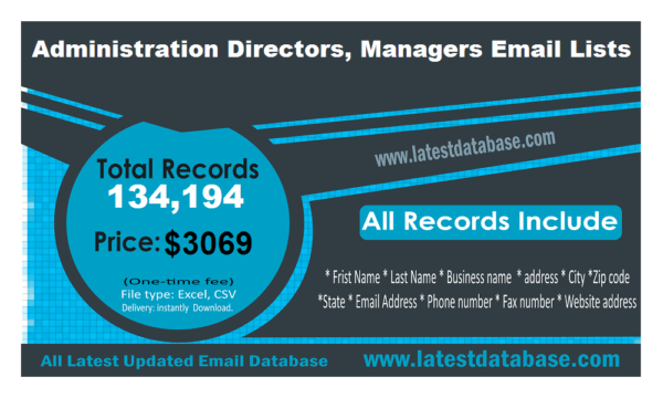 Administration Directors, Managers Email list management Lists