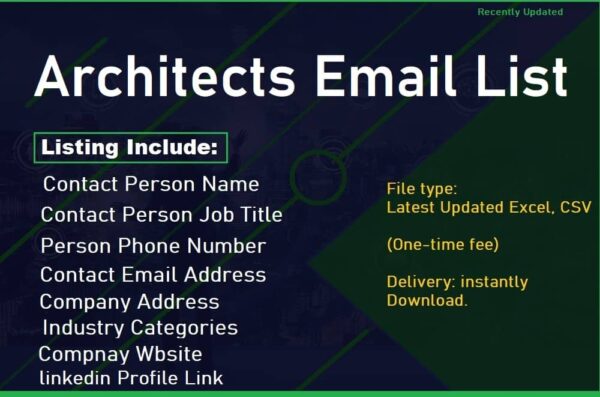 Architects Email list management List