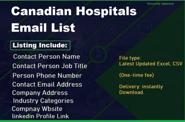 Canadian Hospitals Email list management List