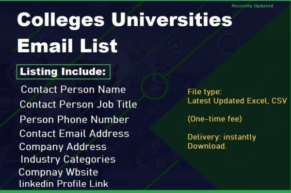 Colleges Universities Email list management List