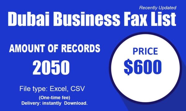 Dubai Business Fax List Trial