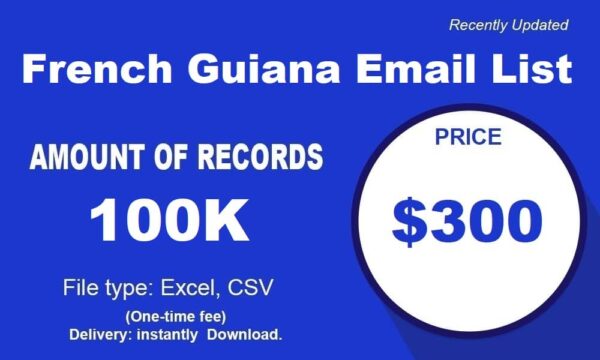 French Guiana Email list management