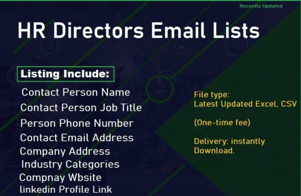 HR Directors Email list management Lists Trial