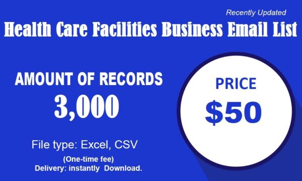 Health Care Facilities Email list management