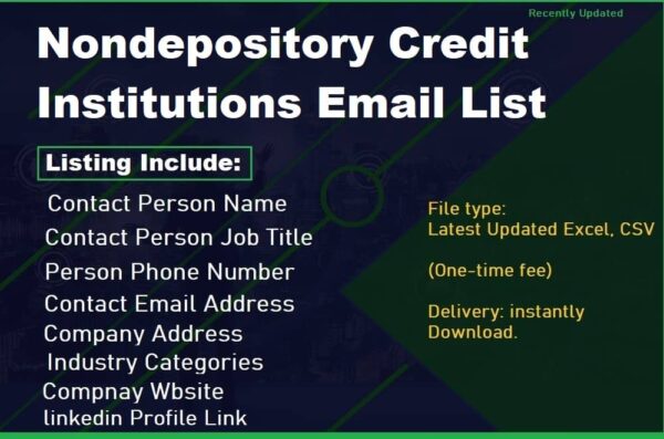 Nondepository Credit Institutions Email list management List