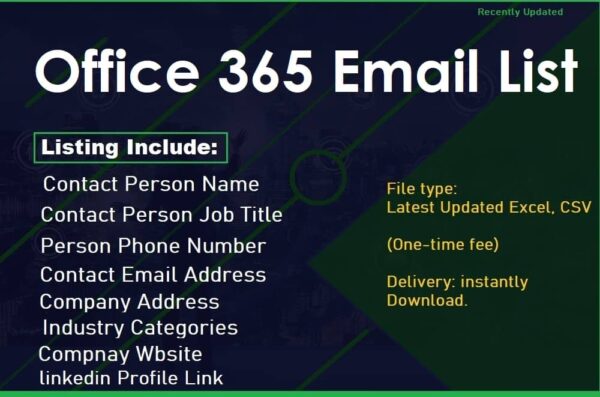 Office 365 Email list management List 5 Million