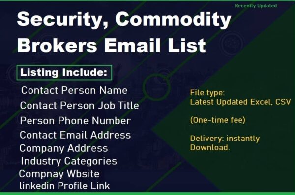 Security, Commodity Brokers Email list management List