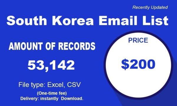 South Korea Email list management