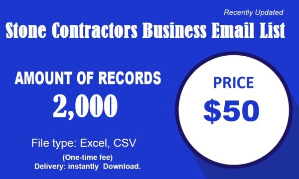 Stone Contractors Email list management