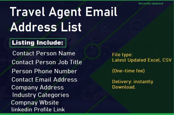 Travel Agent Email list management List