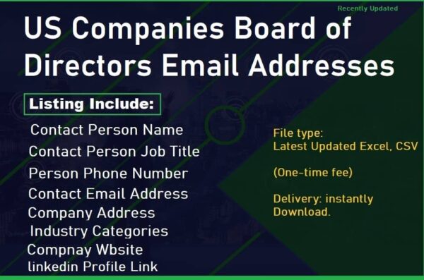 US Companies Board of Directors Email list managementes