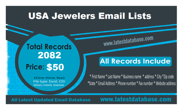 USA Jewellers Email list management List