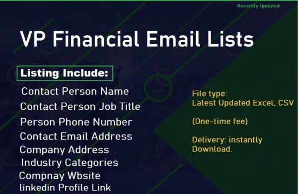 VP Financial Email list management Lists Trial