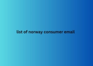 list of norway consumer email