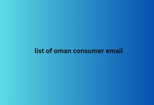 list of oman consumer email