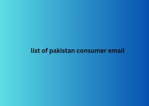 list of pakistan consumer email