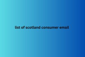 list of scotland consumer email